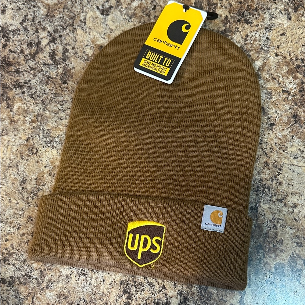 CARHARTT KNIT CUFFED BEANIE HAT  BROWN NWT